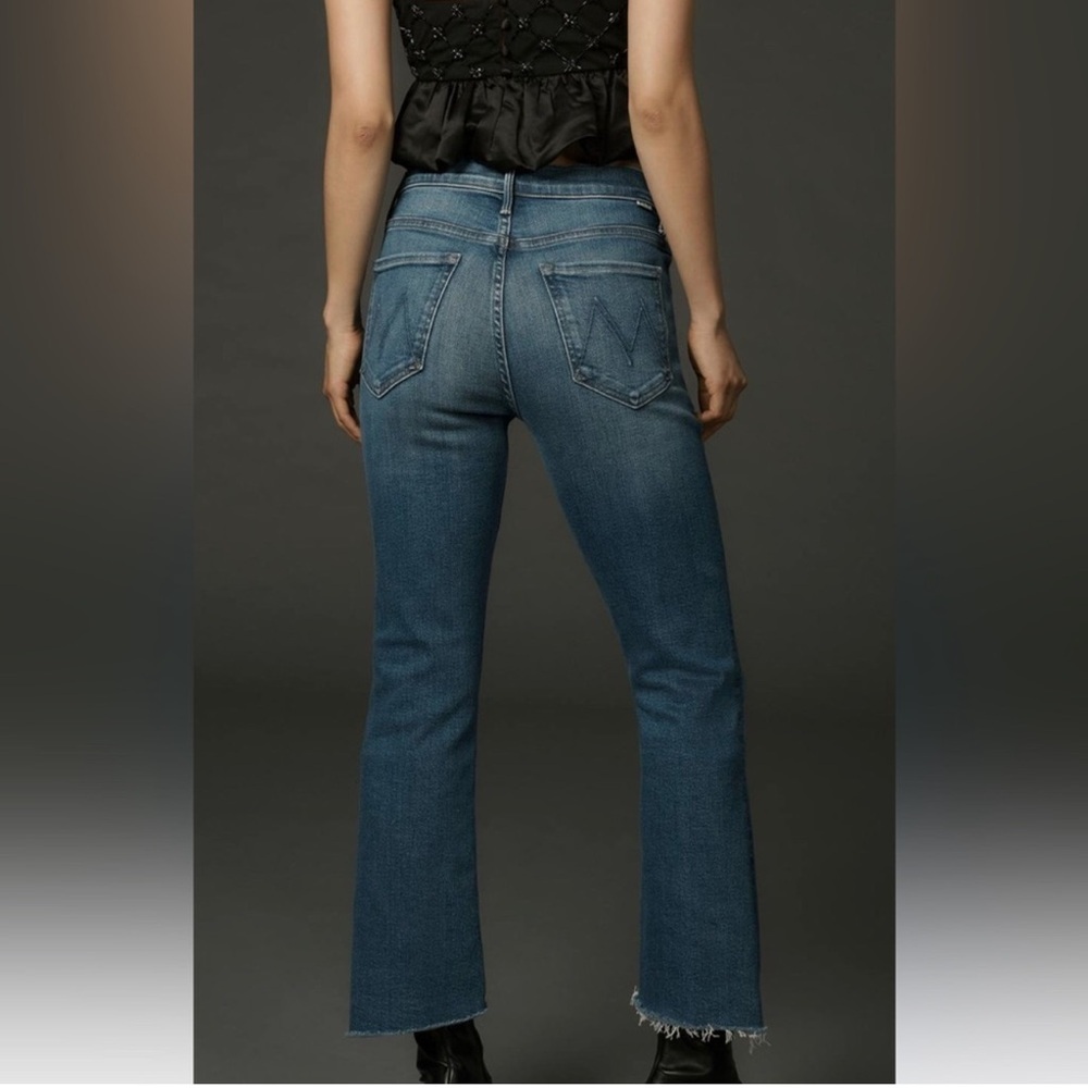 MOTHER The Insider Crop Step Fray Jeans Work Hard Play Hard Size 25 - Picture 2 of 12